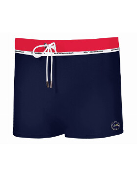 Pánské plavky Sport Collection L4N - Self tm.modrá/červená 3XL