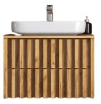 Koupelnová skříňka s krycí deskou SAT Delano 80x46 cm dub mat DELANO80ZDDE DELANO80ZDDE