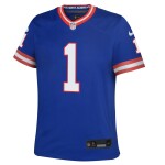 Nike Dětský dres New York Giants NFL Malik Nabers #1 Game Throwback Modrá (YOUTH)