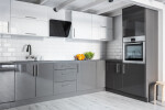 INVENA - Nástěnná baterie ROMA flexibilní výtok, černá BC-24-E4S-L