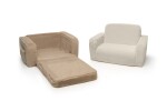 SHAPPY SHAPPY Dětské rozkládací pěnové křeslo LUMI Jemný plyš Barva: Cream