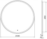 MEXEN - Gobi zrcadlo s osvětlením 100 cm, LED 6000K, 9801-100-100-611-00