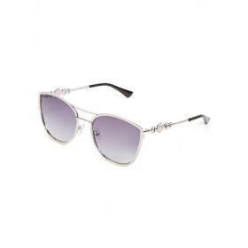GUESS brýle Cat Eye Metal Sunglasses silver Stříbrná