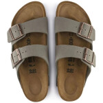 Dámské/pánské žabky Birkenstock Arizona Birko-Flor Nubuck Stone Regular Wide Grey (0151211) 48