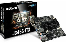 ASRock J3455-ITX 1.5GHz / J3455 / 2xDDR3 / VGA+HDMI+DVI-D / HD Graphics 500 / SATA III / mini-ITX (90-MXB3W0-A0UAYZ)