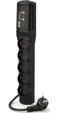 Acar XP Easy W2340 černá / Přepěťová ochrana / 5 zásuvek / 3 m kabel (W2340)