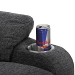 Polohovací křeslo, elektrické kabelové ovládání, šedá, látka, TV-S8348 GREY2