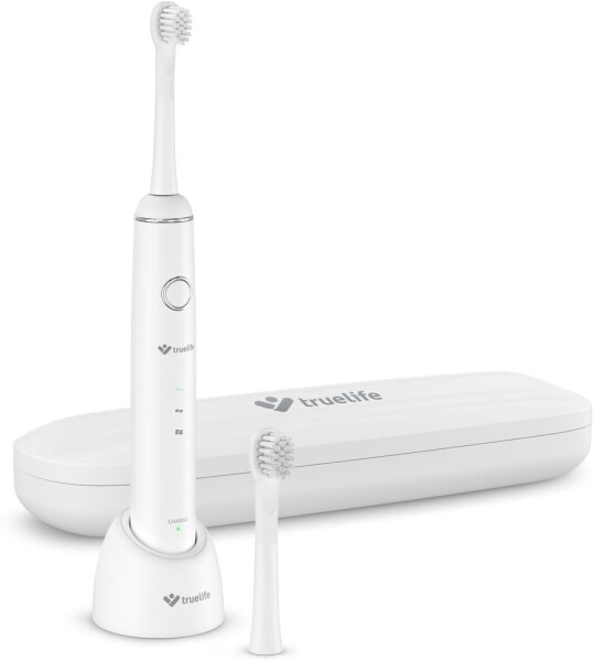 TrueLife SonicBrush Junior J100 bílá / Dětský sonický zubní kartáček / 3 režimy / 56.000 kmitů-min / cestovní pouzdro (TLSBJJ100)