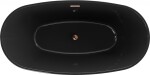 MEXEN/S - Eris volně stojící vana 170 x 80, černá, sifon a přepad růžové zlato 53441708070-60