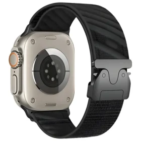 Beline Oblique černá / Řemínek pro Apple Watch / 42/44/45/49mm / nylonový