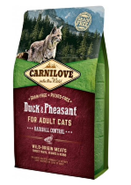 Carnilove Duck & Pheasant for Adult Cats Hairball Control 2 kg