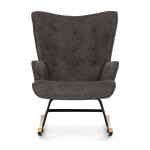 Houpací křeslo, šedá, látka, AK-373 GREY2