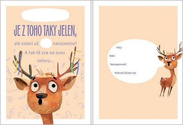 Pozvánky na oslavu Vypálit červa 6 ks