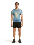 ICEBREAKER Mens Mer 75 Cool-Lite Feather SS Crewe AOP, Atlan/Flintblue/Seagl/Aop (vzorek) velikost: M