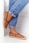 Espadrilky Na Slaměné Podrážce Lu Boo Hnědé Velikost: 36
