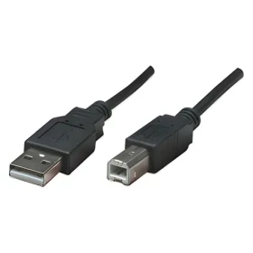 USB kabel A-B 3m černý / Kabel / USB 2.0 / 480 Mb/s / AWG 28