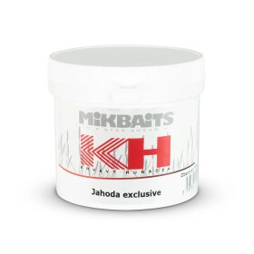 Mikbaits Těsto Krvavý Huňáček 200g - Jahoda exclusive,Mikbaits Těsto Krvavý Huňáček 200g - Jahoda exclusive