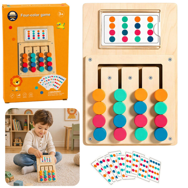Mamido Montessori logická hra s barevnými dílky