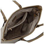 Trendy dámská koženková kabelka na rameno Elina, tmavě béžová