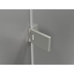 MEXEN/S - Lunar-F sprchový kout skládací dveře pravá 90 x 80, transparent, nikl kartáčovaný 836-090-080-97-00-P