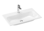 RAVAK - Chrome Slim Umyvadlo 81x49 cm, s přepadem, otvor pro baterii, bílá XJX01180002