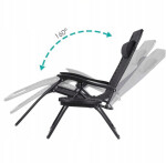 Sada 2 polohovacích zahradních židlí se stolem - béžová