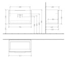 VILLEROY & BOCH - Architectura Umyvadlová skříňka, 75x47x44 cm, 1 zásuvka, bílá B89200VS