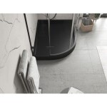 MEXEN - Flow+ Sprchová vanička čtvrtkruh asymetrická pravá 100 x 90, černá mat 46Q709010RH