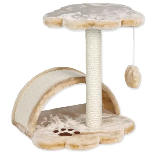 TRIXIE Škrabadlo pro koťata béžové / Výška 43 cm / Plyš, sisal (G13-43751)
