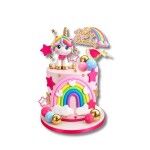Dortisimo Zápich do dortu Jednorožec s duhou a s koulemi (19 ks)