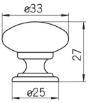 Siro Nábytková knopka 1533 staromosaz