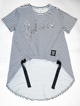 HOSH Dámské dlouhé pruhované tričko s nápisem Velikost: UNI