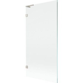MEXEN/S - Lunar L vanová zástěna FIX 90 x 150, transparent, nikl kartáčovaný 897L-090-000-97-00