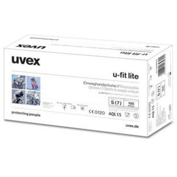 Uvex u-fit lite 6059707 100 ks jednorázové rukavice Velikost rukavic: S EN 374