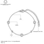 Ocelový náramek se zirkony Alinari - chirurgická ocel, Stříbrná 16 cm + 5 cm (prodloužení)