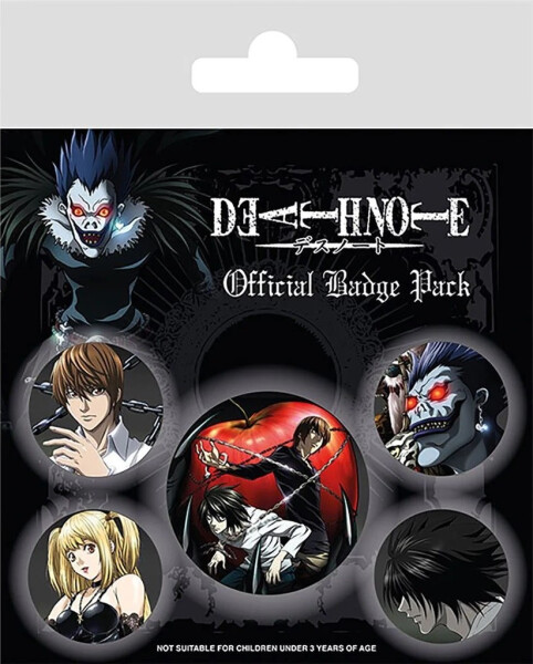 Death Note - set odznaků, 1. vydání - EPEE