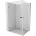 MEXEN/S - Lunar-B Duo sprchový kout dveře křídlové 85 x 75, transparent, zlato 832-085L-075P-50-00