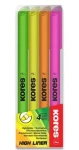 KORES High Liner / Zvýrazňovač / 4 ks / šíře stopy 0,5–3,5 mm / neonové barvy (0062/3624000)