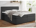 Postel boxspring Aston 180x200 cm, antracitově šedá látka