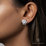Royal Fashion stříbrné peckové náušnice GU-DR23078E-SILVER-MOONSTONE-TOPAZ