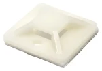 InLine 20 x 20 mm bílá / Příchytka na vázací pásky / samolepicí / 10 ks (59965C)
