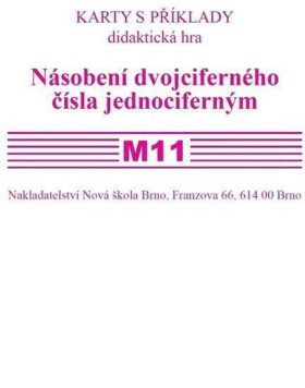 Sada kartiček M11 - násobení dvojciferného čísla jednociferným - Zdena Rosecká