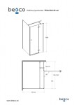 HOPA - Obdélníkový sprchový kout PIXA - Rozměr A - 120 cm, Rozměr B - 80 cm, Směr zavírání - Pravé (DX) BCPIXA1280OBDP