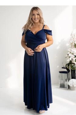 Dlouhé šaty 208857 tmavě modré - With You 42/XL