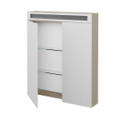 Dřevojas - Dvoudveřová galerka AIR GA2NOE 70 - L04 Béžová vysoký lesk 239176