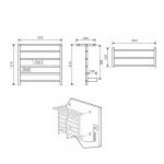 SAPHO - ELZOR elektrický sušák ručníků 500x470 60 W, černá mat EB510