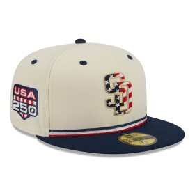 New Era Pánská kšiltovka San Diego Padres MLB 2026 4th of July USA 250 59FIFTY Fitted Velikost: 7 1/8