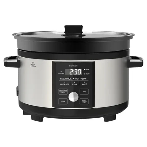 SENCOR SPR 5520SS stříbrná / pomalý hrnec / 5.5L / Digitální displej / 5 programů (8590669361120)