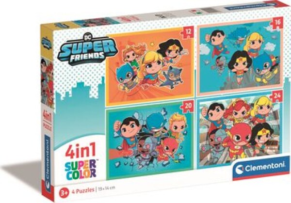 Clementoni PUZZLE DC Super Friends 4v1