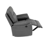 TV a relaxační křeslo s elektrickým ovládáním, potah šedá látka v dekoru vintage, 1 motor 240V